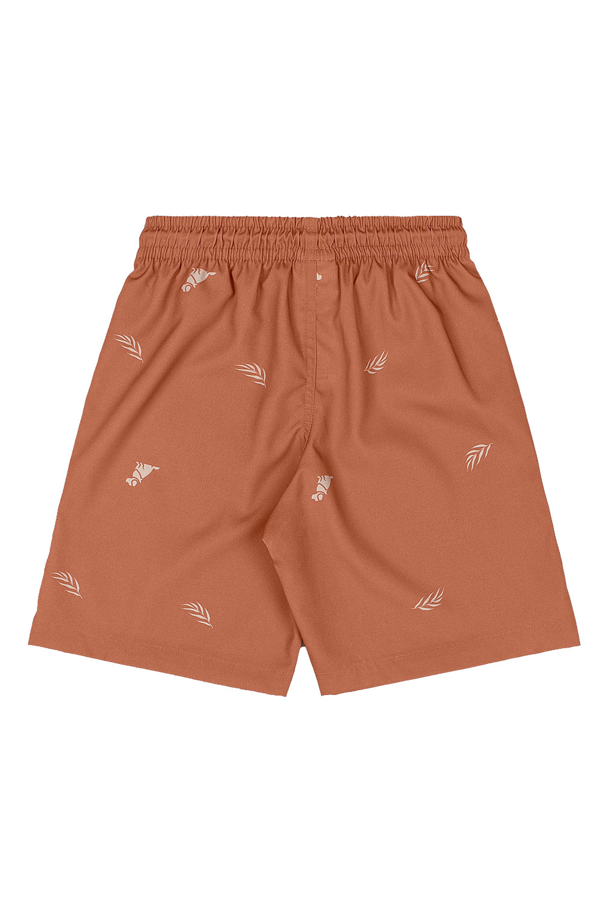 Conjunto Infantil com Regata e Bermuda Estampada (Bege) Quimby - Imagem 36